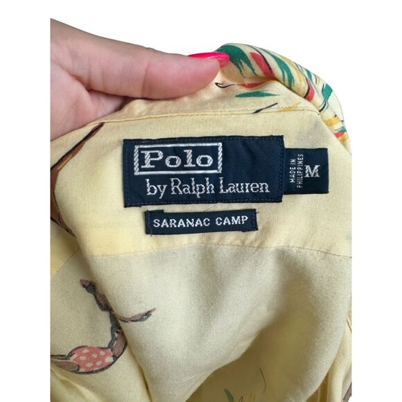 POLO RALPH LAUREN Saranac Camp Diver Short Sleeve Button Down Shirt Size Medium - Picture 3 of 8